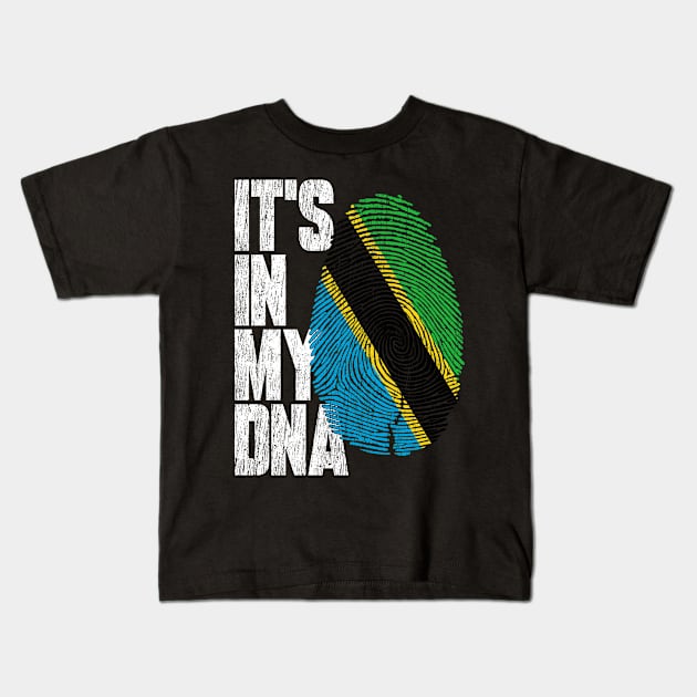 It's In My DNA Tanzanian Shirt Proud Hispanic Gift Tanzania Flag Kids T-Shirt by heart teeshirt